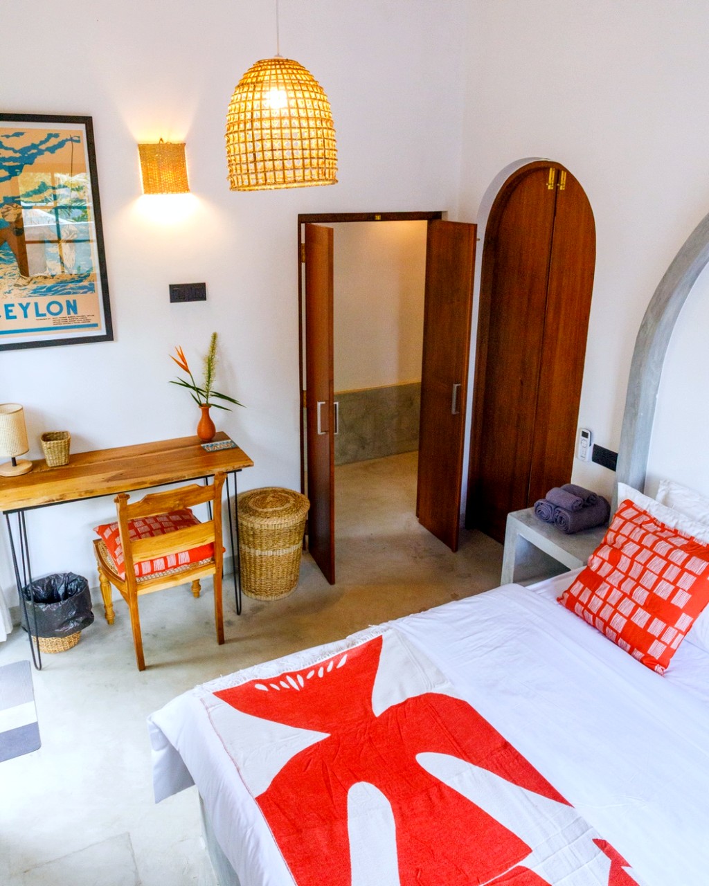 Safiya bedroom two · full room with the Ceylon print