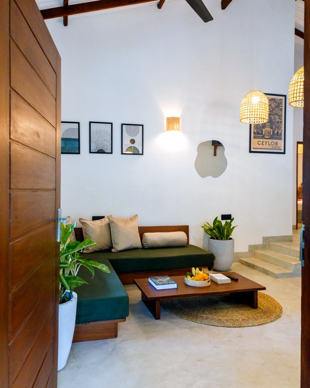 Safiya entrance · view past the open door into the living room