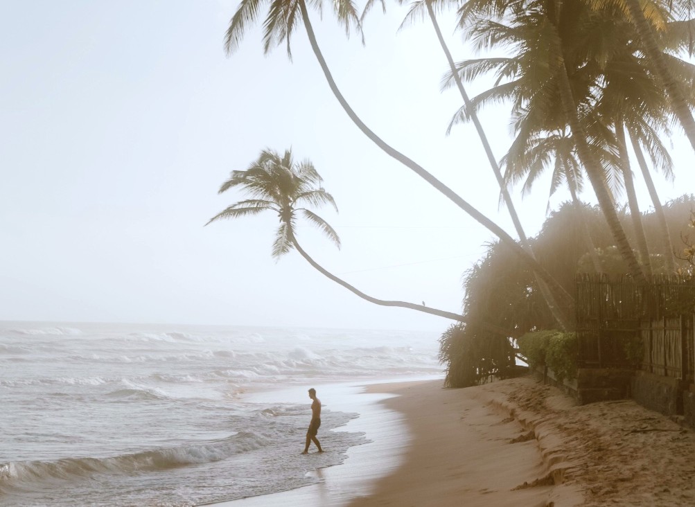 Sunrise beach walk.
